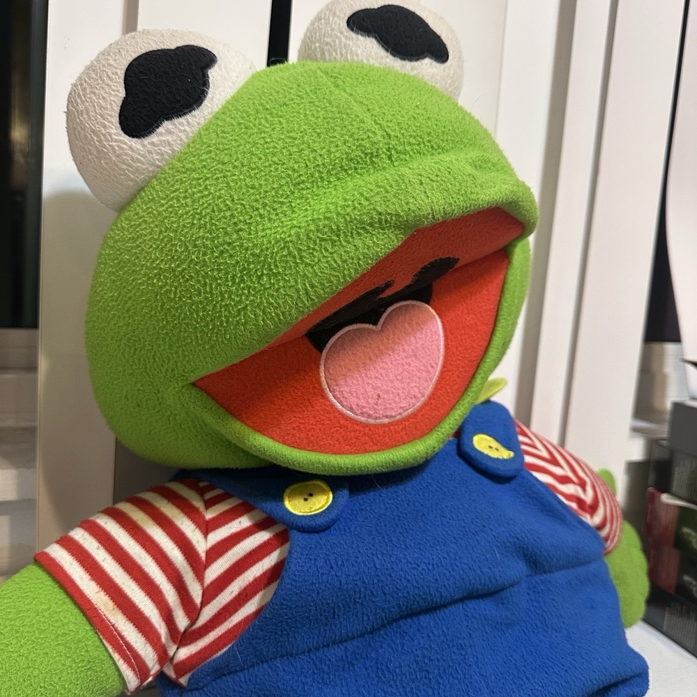 Jim Henson Muppet Babies JUMBO size 28" plush Baby Kermit frog 2004  X Large